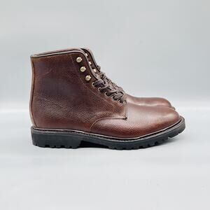 Allen Edmonds Boots Mens 9.5 Brown Leather Combat Hiking Ankle Lace Up Shoes